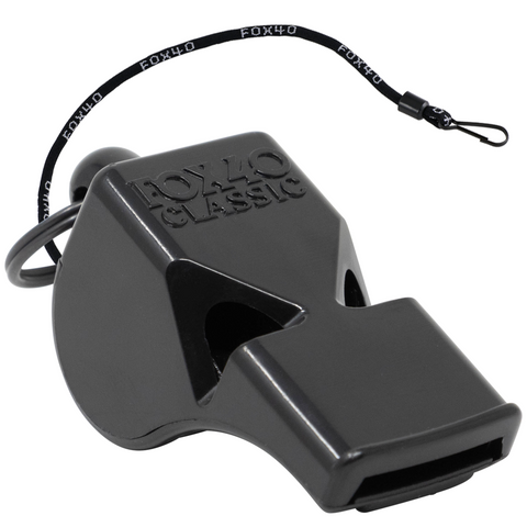  Fox 40 Classic Official Whistle with Break Away Lanyard  (Black) : Coach And Referee Whistles : Sports & Outdoors