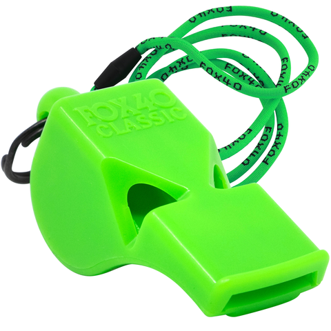Fox 40 Classic Official Whistle With Breakaway Lanyard Neon Yellow -  9903-1308 Whistles, Horns & Sirens